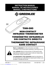 Greenlee THH-500 Instruction Manual