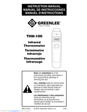 Greenlee THH-100 Instruction Manual