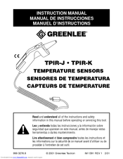 Greenlee TPIR-K Instruction Manual