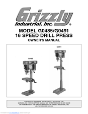 Grizzly G0485 Owner's Manual
