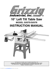Grizzly G0575 Instruction Manual