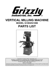 Grizzly G1004 Parts List
