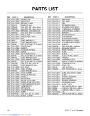 Grizzly G1011Z Parts List