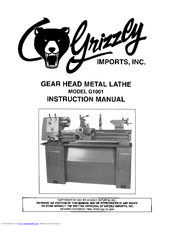 Grizzly G1001 Instruction Manual