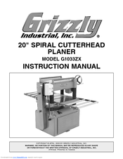 Grizzly G1033ZX Instruction Manual