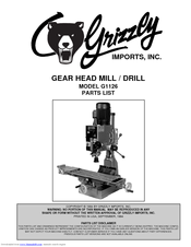 Grizzly G1126 Parts List