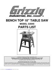 Grizzly G5045 Parts List