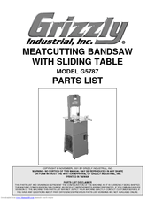 Grizzly G5787 Parts List