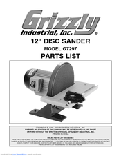 Grizzly G7297 Parts List