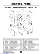 Grizzly G8144Z Parts List