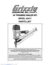 Grizzly H5571 Parts List