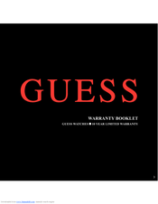 Guess W12080L1 Booklet