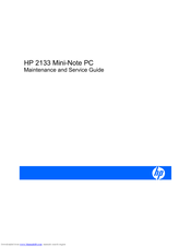 HP 2133 Mini-Note Maintenance And Service Manual