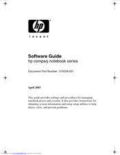 HP Compaq Business nx9110 Software Manual