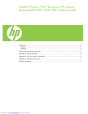 HP Compaq 7400 Introduction Manual