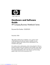HP Compaq NX9600 Hardware And Software Manual
