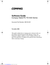 HP Compaq tc1000 Software Manual