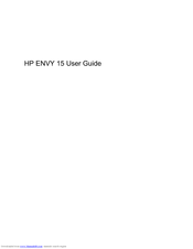 HP Envy 15 User Manual