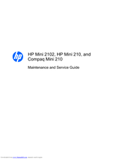 HP Mini 210-1010 Maintenance And Service Manual