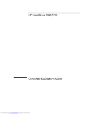 HP OmniBook 2000 Evaluator Manual