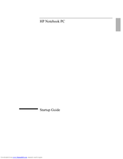 HP Pavilion zu1100 - Notebook PC Startup Manual
