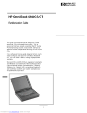 HP OmniBook 5500CT Familiarization Manual