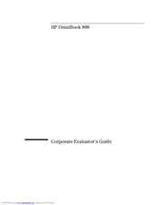 HP OmniBook 800 Evaluator Manual
