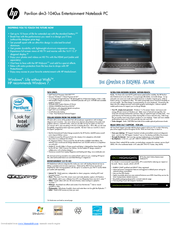 HP Dm3-1040us - Pavilion Entertainment - Pentium 1.3 GHz Specifications