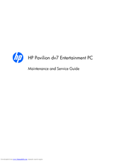 HP PAVILION DV7 Maintenance And Service Manual