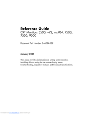 HP s7500mm - CRT Monitor Reference Manual