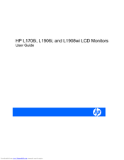 HP L1908wi - Widescreen LCD Monitor User Manual