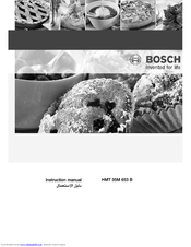 Bosch HMT35M653B Instruction Manual