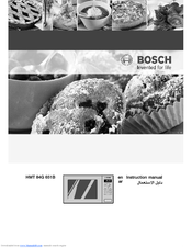 Bosch HMT84G651B Instruction Manual