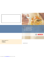 Bosch PKF375V14E Operating Instructions Manual