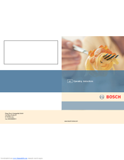 Bosch PCP615B90B Operating Instructions Manual