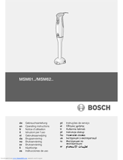 Bosch MSM6150GB Operating Instructions Manual