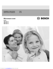 Bosch HMV3061U - 300 Series - Microwave Installation Instructions Manual
