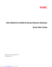 H3C S5500-20TP-SI Quick Start Manual