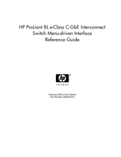 HP ProLiant BL e-Class C-CbE Reference Manual