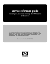 HP dc5000 - Microtower PC Reference Manual