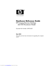 HP Compaq dx6100 Hardware Reference Manual