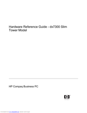 HP Compaq dx7300 Slim Tower Hardware Reference Manual