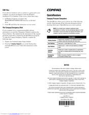 HP Presario 5BW160 Supplementary Manual