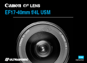 Canon EF 17-40mm f/4L USM Instruction