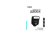 Canon 220EX - Speedlite - Hot-shoe clip-on Flash Instruction Manual