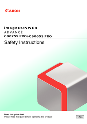 Canon imageRUNNER ADVANCE C9075S PRO Safety Instructions