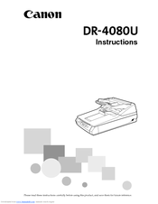 Canon DR-4080U Instructions Manual
