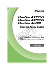 Canon Powershot A2200 Manuals 