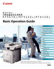 Canon imageCLASS MF9170c Basic Operation Manual