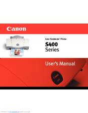 Canon Color Bubble Jet S400 Series User Manual